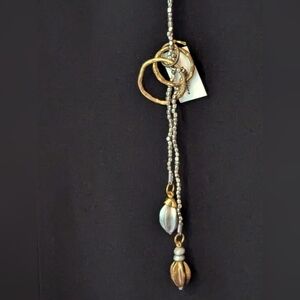 NWT Vance Kitira Necklace gold tone and silvertone 21" Art to Wear Night Out